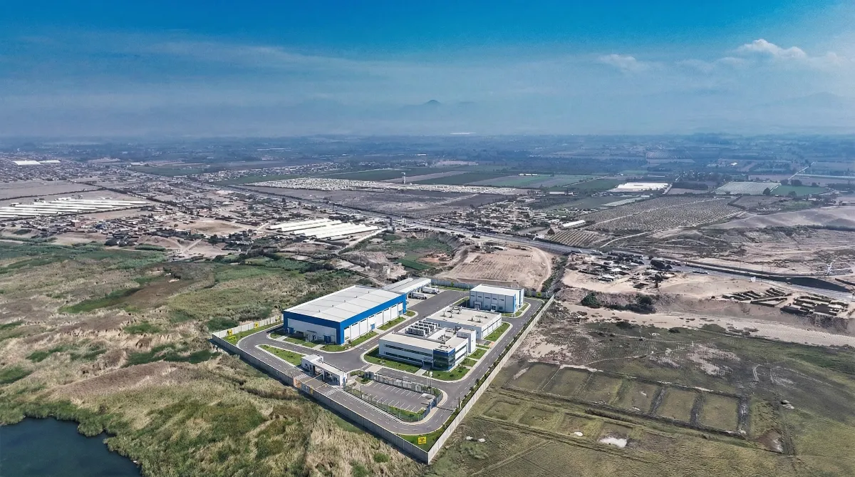 Render del desarrollo industrial proyectado en el terreno